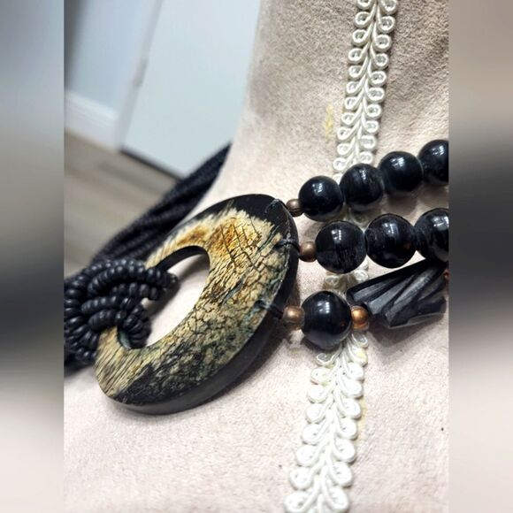 Vintage Beaded Necklace 22" - Picture 3 of 4